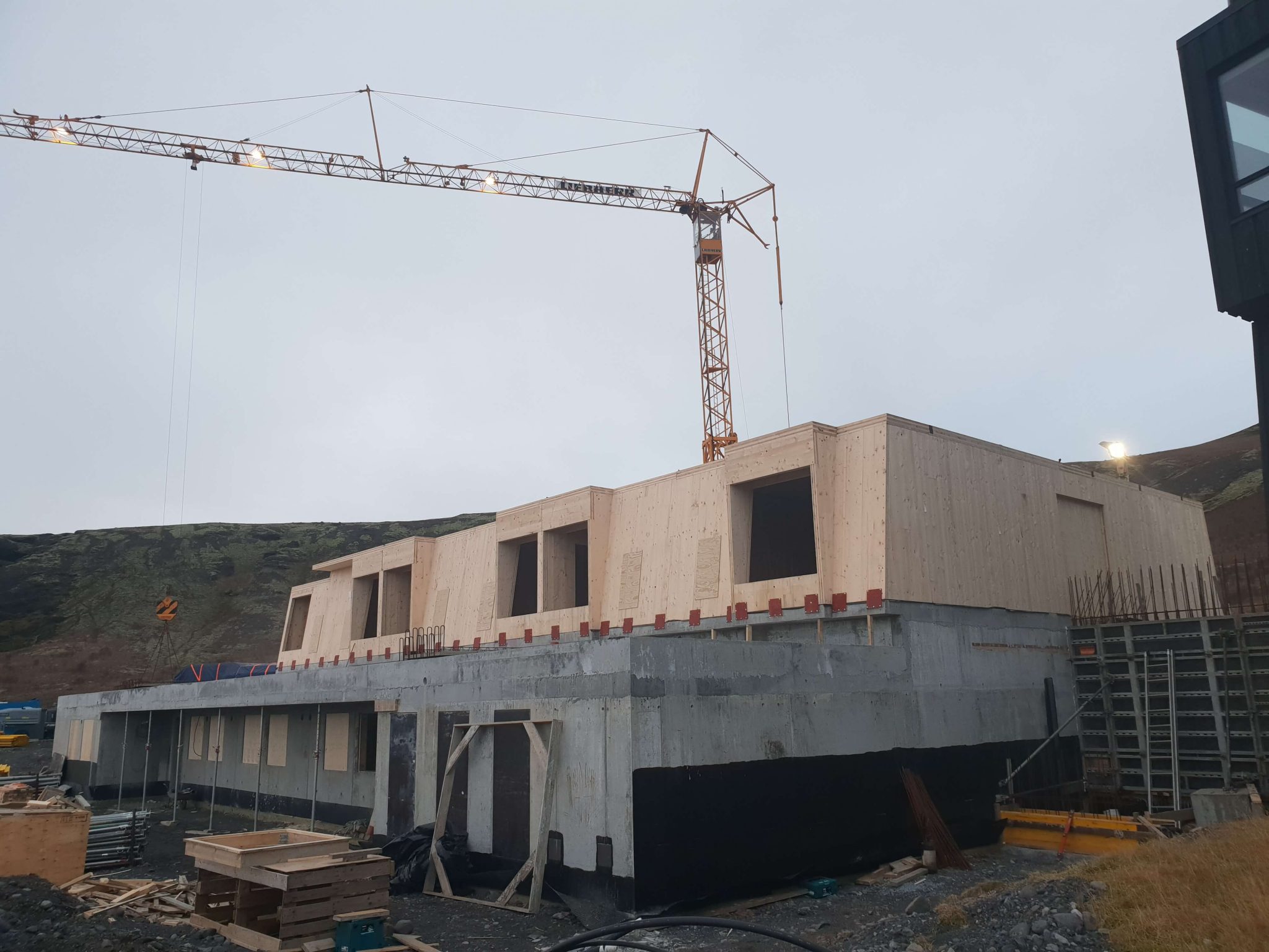 Framkvæmdir við stækkun Fosshótels Jökulsárlóns