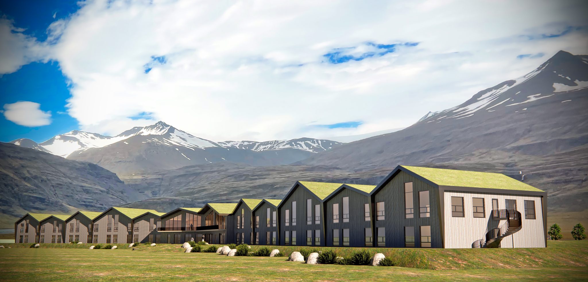 Hótel Jökulsárlón í Suðursveit séð utan frá